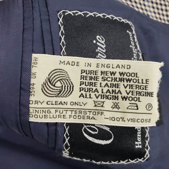 Chester Barrie Plaid Wool Suit Coat Blazer Jacket - Picture 7 of 7